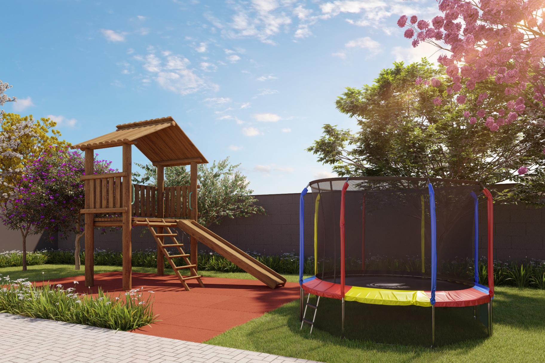 Playground e cama elástica